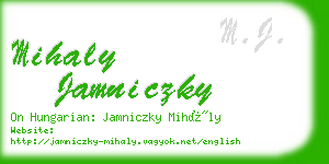 mihaly jamniczky business card